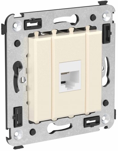 Розетка телефонная без рамки DKC Avanti 1-м. RJ12 ванильная дымка фото Розетка телефонная без рамки DKC Avanti 1-м. RJ12 ванильная дымка картинка